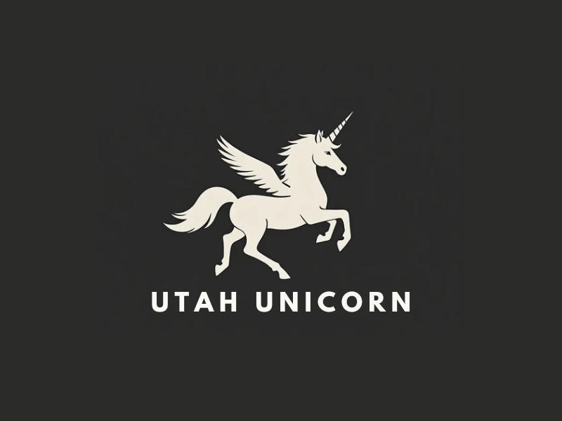 Utah Unicorn logo design by iffikhan