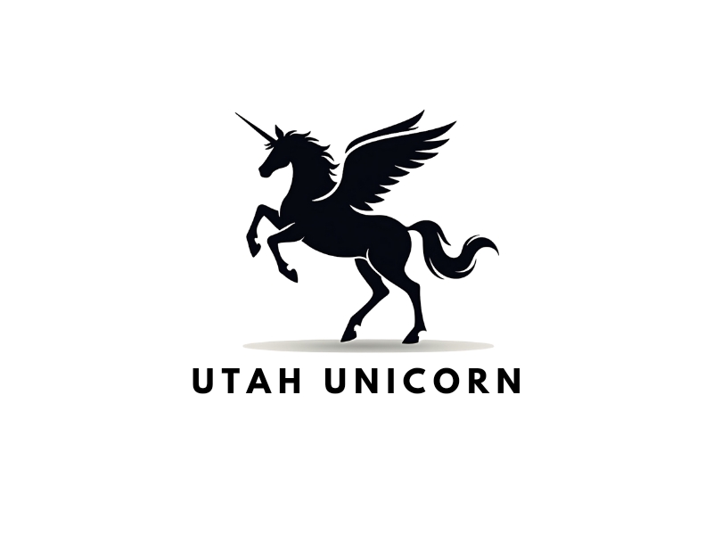 Utah Unicorn logo design by iffikhan