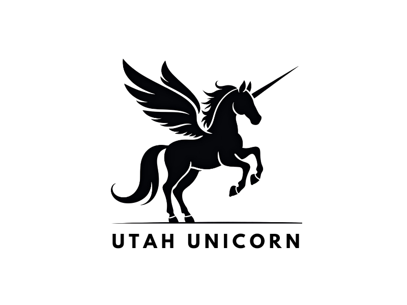 Utah Unicorn logo design by iffikhan