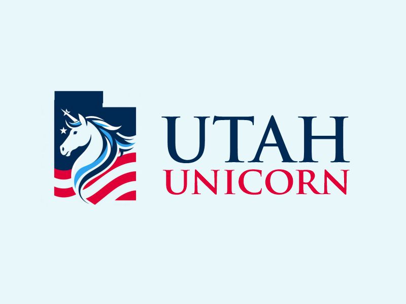 Utah Unicorn logo design by M J