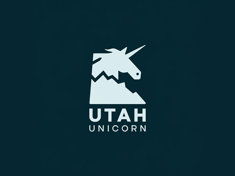 Utah Unicorn logo design by Nadine Gharbi