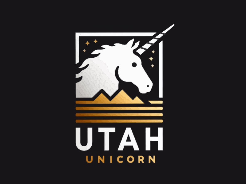 Utah Unicorn logo design by mjmdesigns