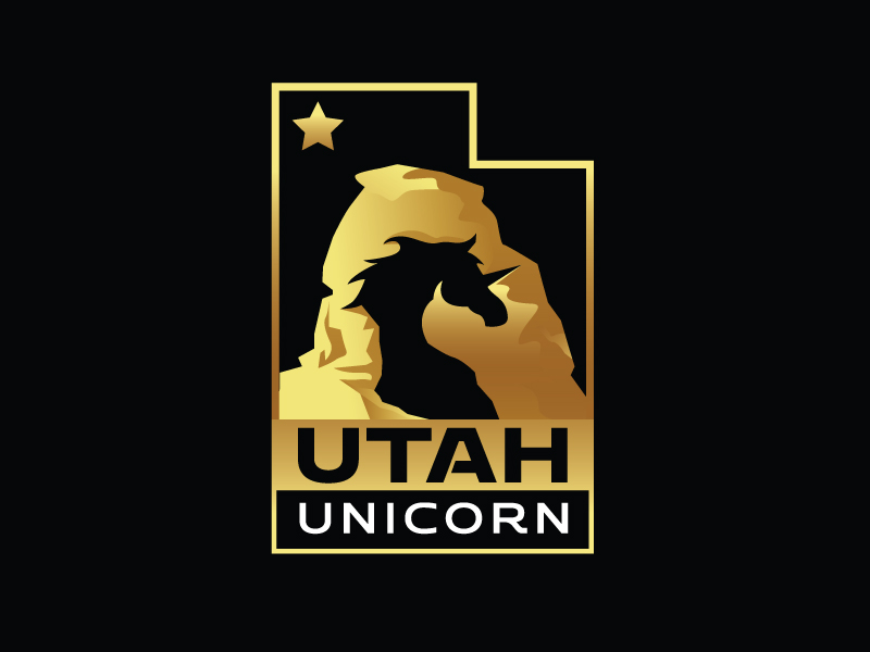 Utah Unicorn logo design by mawanmalvin