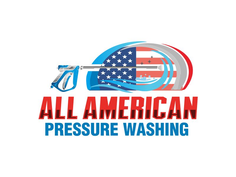 All American Pressure Washing logo design by joni