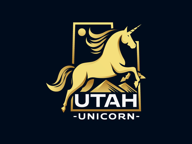 Utah Unicorn logo design by mawanmalvin