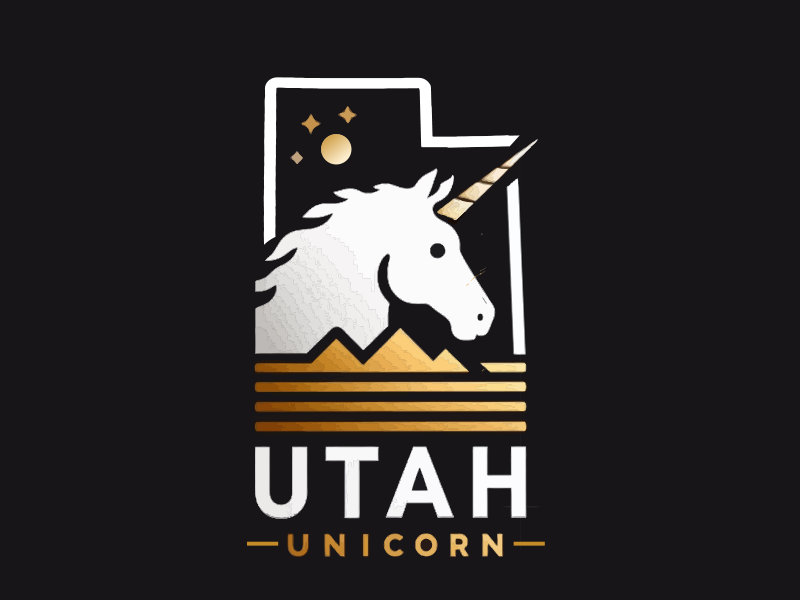 Utah Unicorn logo design by mjmdesigns