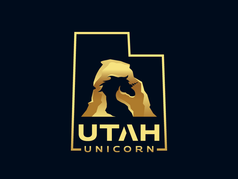 Utah Unicorn logo design by mawanmalvin