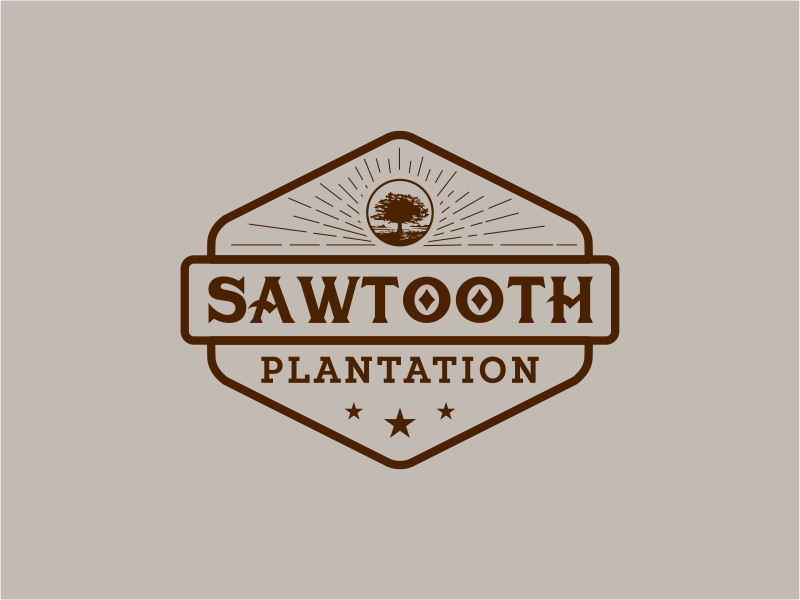 SAWTOOTH PLANTATION logo design by DiDdzin