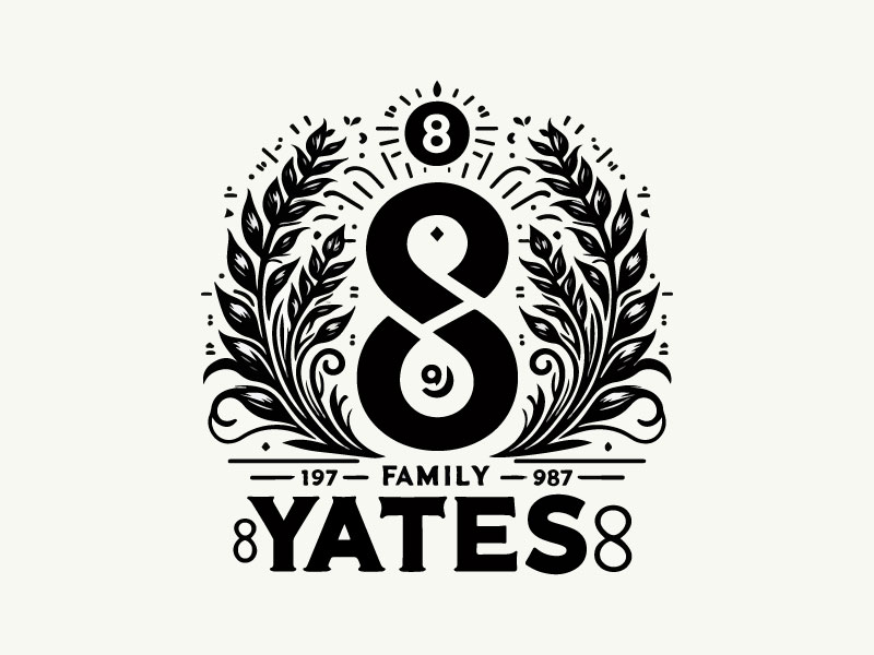 I want a family logo for our last name (Yates) incorporating a Y and 8 and small s logo design by Rahul Biswas