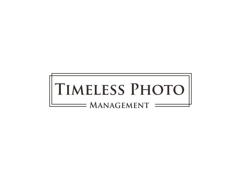 "Timeless Photo Mgmt" or "Timeless Photo Management" logo design by paseo