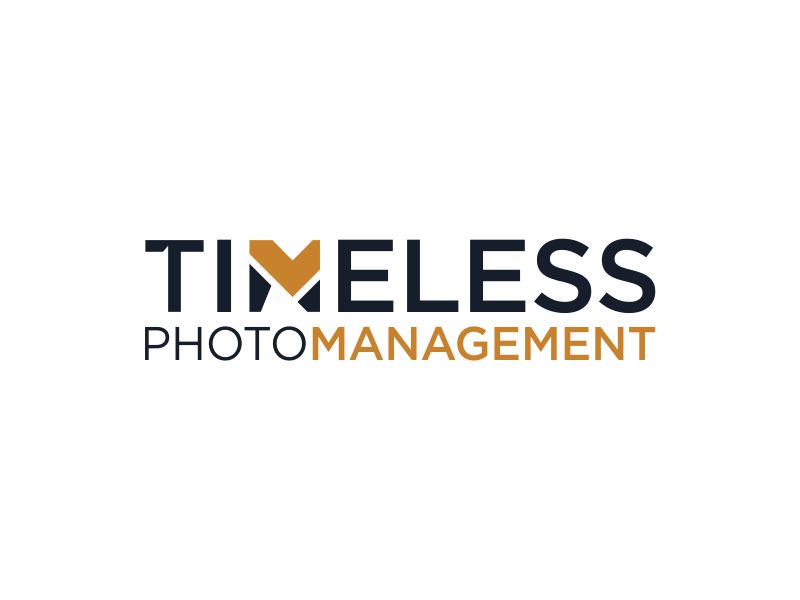 "Timeless Photo Mgmt" or "Timeless Photo Management" logo design by InitialD