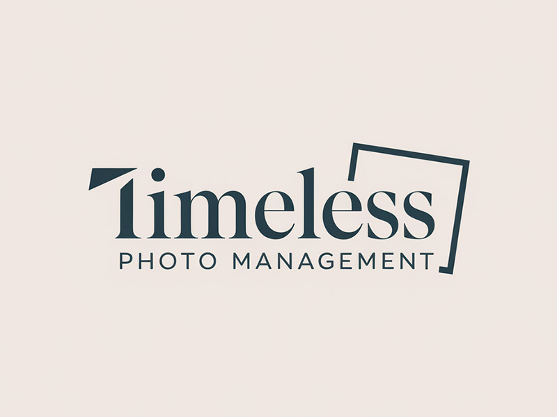 "Timeless Photo Mgmt" or "Timeless Photo Management" logo design by IamSoya