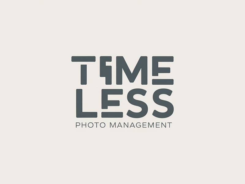 "Timeless Photo Mgmt" or "Timeless Photo Management" logo design by IamSoya