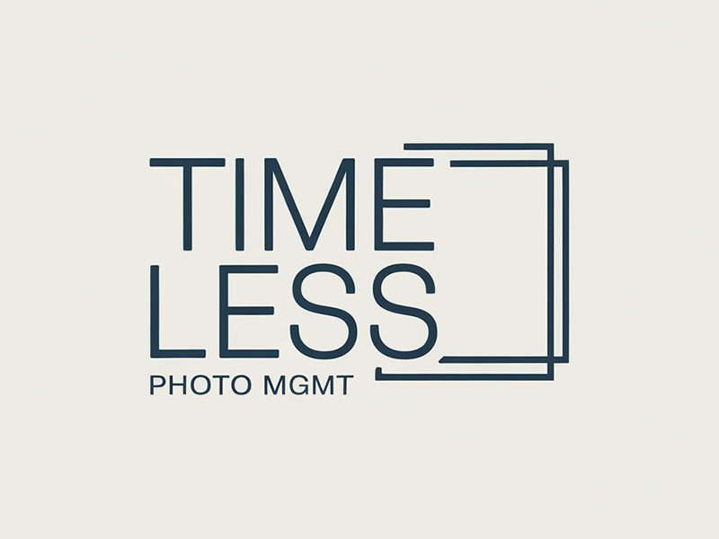 "Timeless Photo Mgmt" or "Timeless Photo Management" logo design by IamSoya