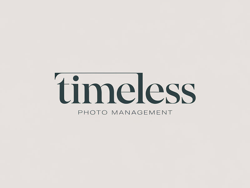 "Timeless Photo Mgmt" or "Timeless Photo Management" logo design by IamSoya