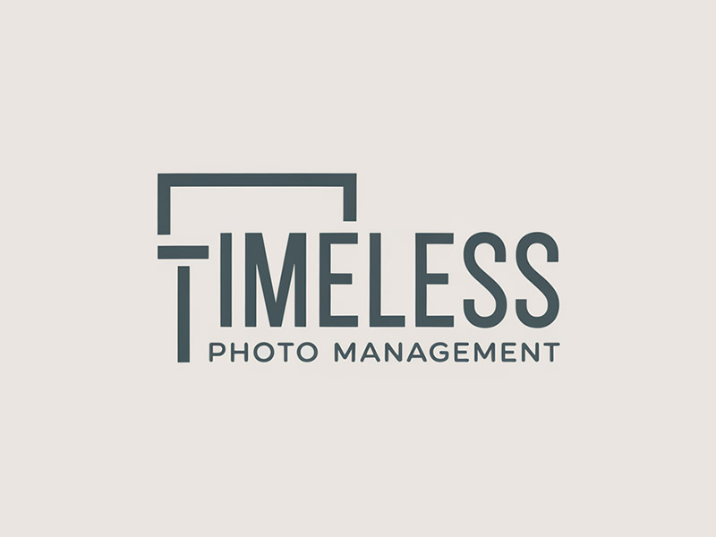 "Timeless Photo Mgmt" or "Timeless Photo Management" logo design by IamSoya