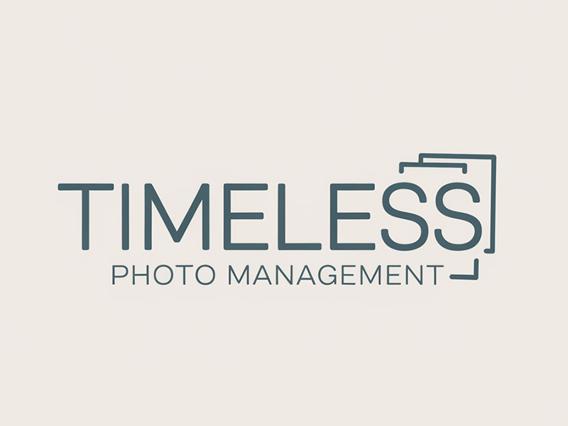 "Timeless Photo Mgmt" or "Timeless Photo Management" logo design by IamSoya