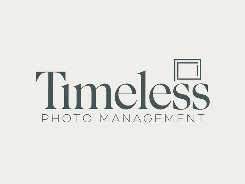 "Timeless Photo Mgmt" or "Timeless Photo Management" logo design by IamSoya