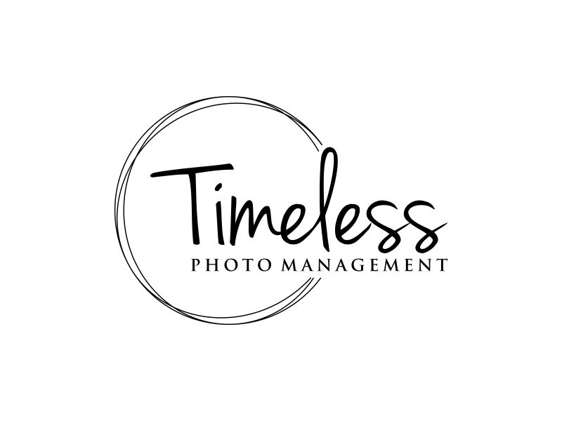 "Timeless Photo Mgmt" or "Timeless Photo Management" logo design by vania