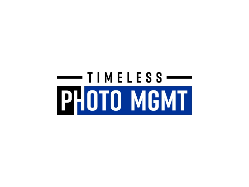 "Timeless Photo Mgmt" or "Timeless Photo Management" logo design by goblin