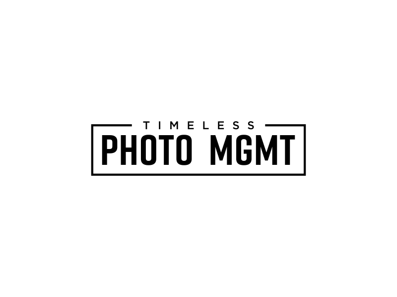 "Timeless Photo Mgmt" or "Timeless Photo Management" logo design by goblin