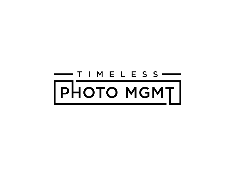 "Timeless Photo Mgmt" or "Timeless Photo Management" logo design by goblin