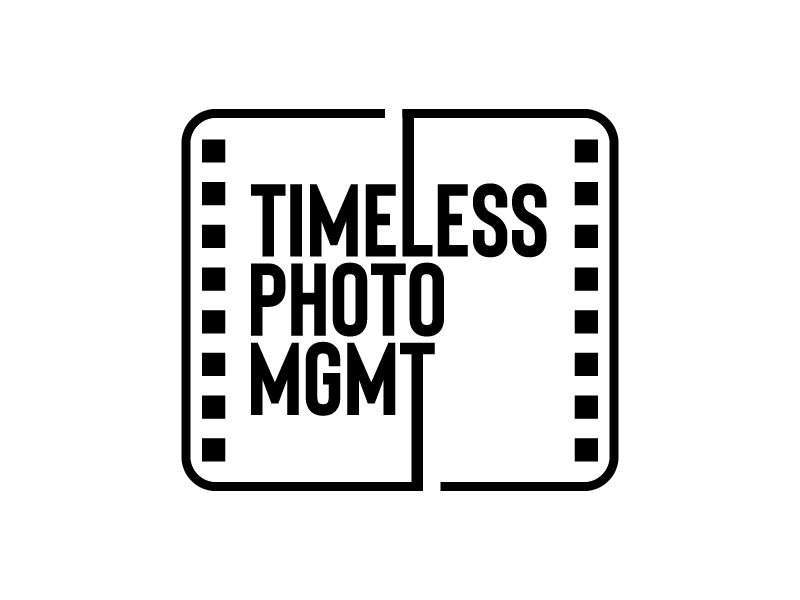 "Timeless Photo Mgmt" or "Timeless Photo Management" logo design by arifrijalbiasa