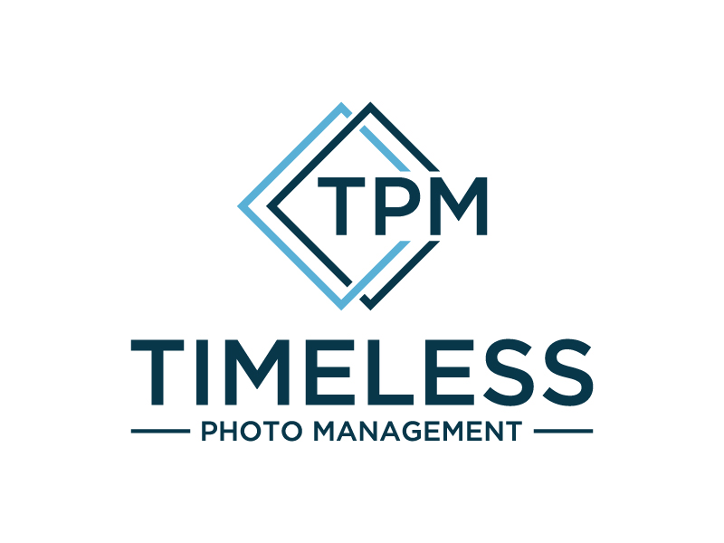 "Timeless Photo Mgmt" or "Timeless Photo Management" logo design by arifrijalbiasa