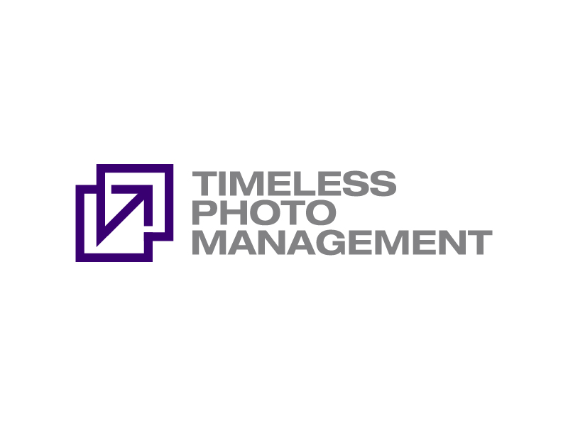 "Timeless Photo Mgmt" or "Timeless Photo Management" logo design by arifrijalbiasa