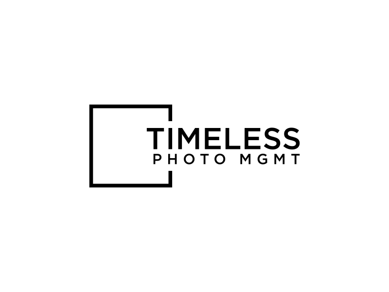 "Timeless Photo Mgmt" or "Timeless Photo Management" logo design by goblin