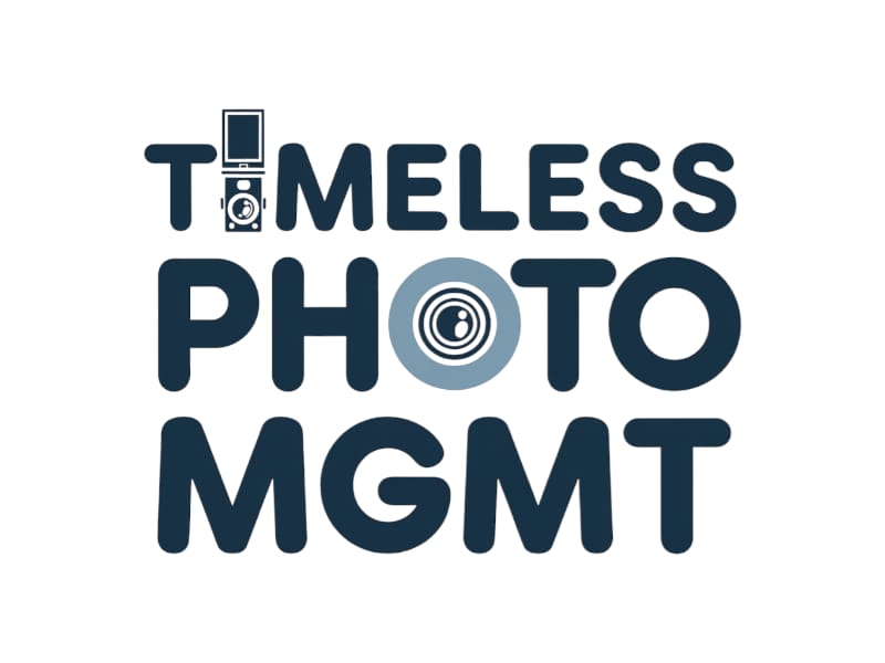 "Timeless Photo Mgmt" or "Timeless Photo Management" logo design by salim