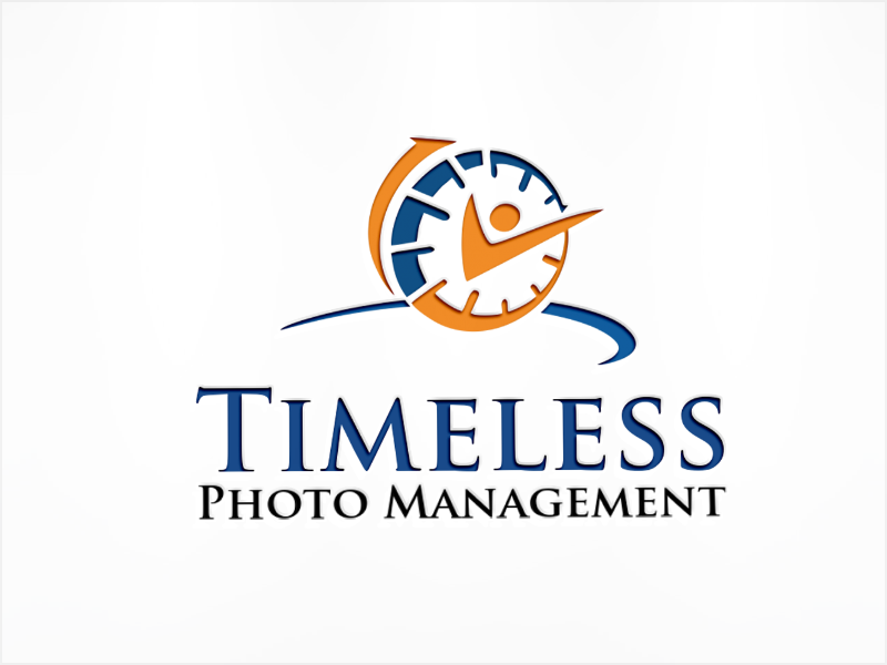 "Timeless Photo Mgmt" or "Timeless Photo Management" logo design by XenaArt