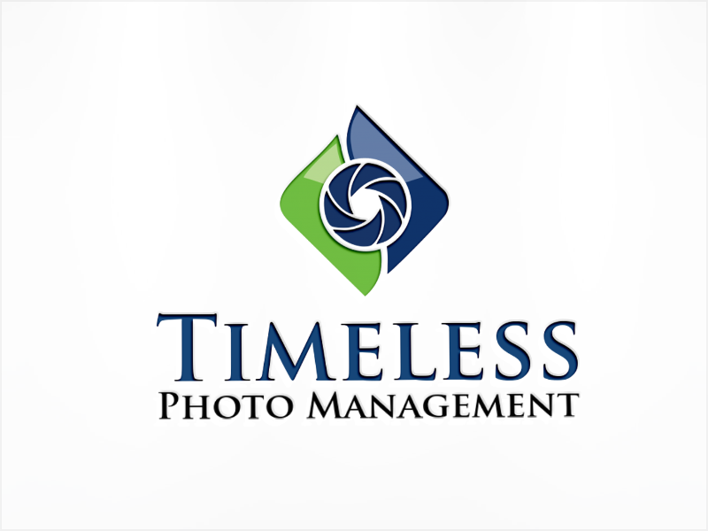 "Timeless Photo Mgmt" or "Timeless Photo Management" logo design by XenaArt