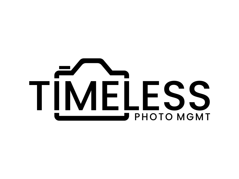 "Timeless Photo Mgmt" or "Timeless Photo Management" logo design by creator_studios