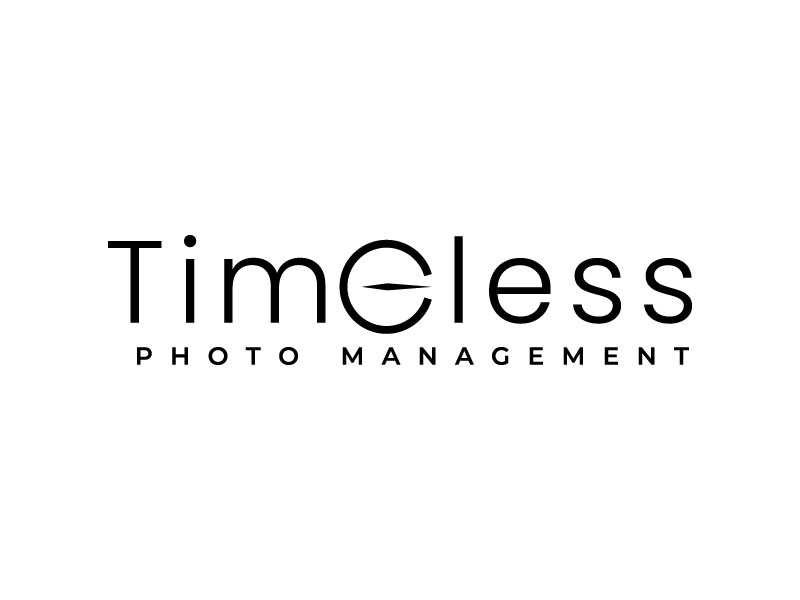 "Timeless Photo Mgmt" or "Timeless Photo Management" logo design by M Fariid