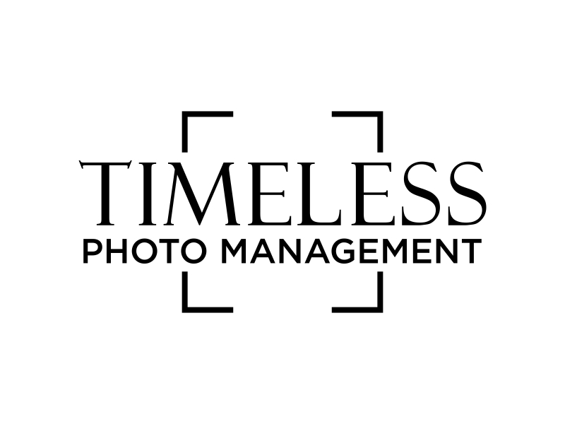 "Timeless Photo Mgmt" or "Timeless Photo Management" logo design by Dhieko