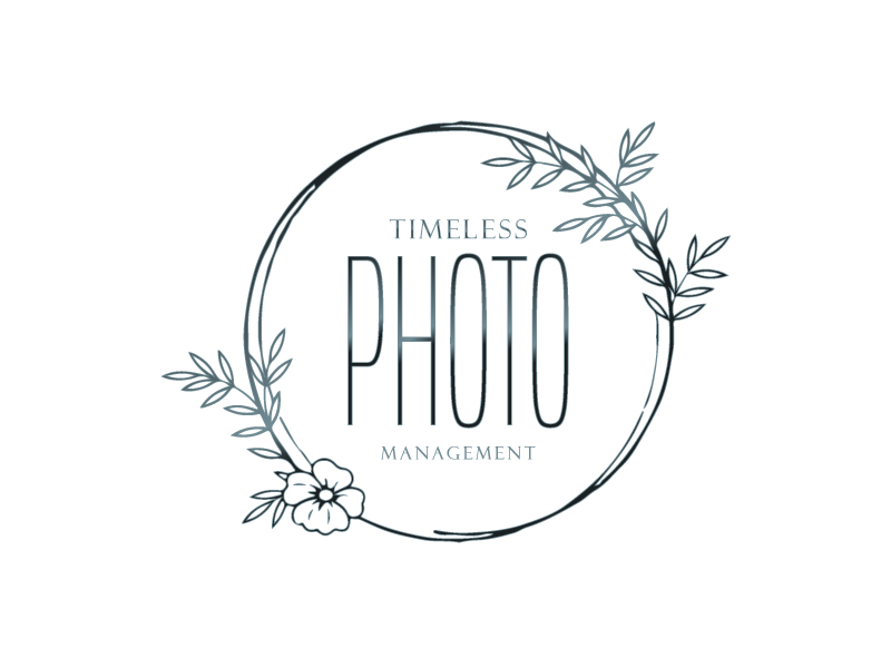 "Timeless Photo Mgmt" or "Timeless Photo Management" logo design by Sami Ur Rab