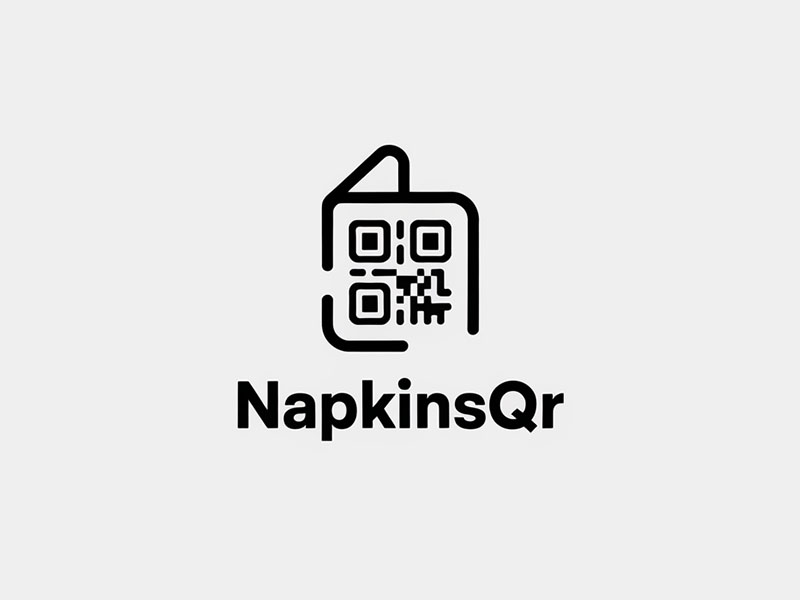 napkinsQR logo design by IamSoya