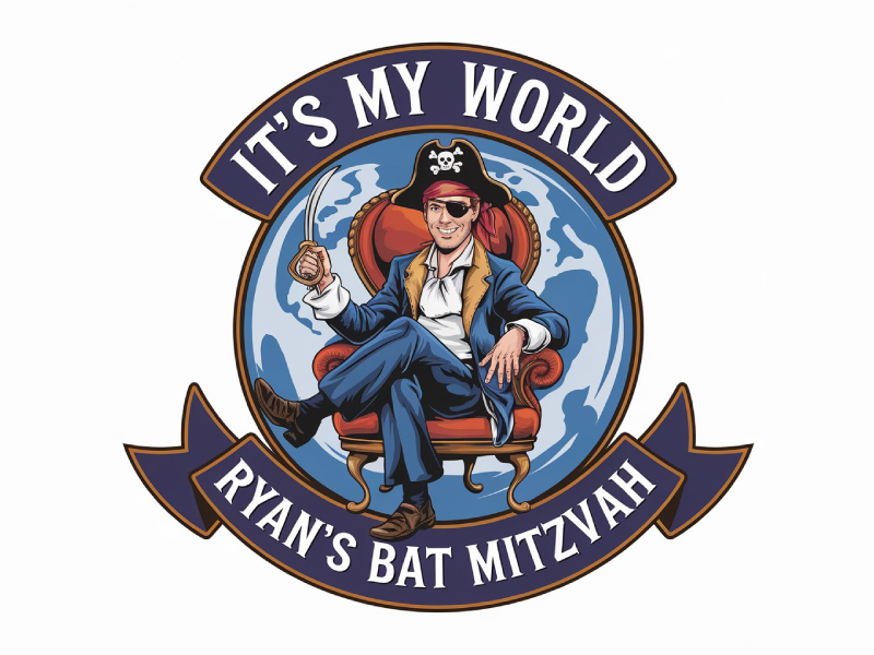 It’ My World - Ryan’s Bat Mitzvah logo design by BrightARTS