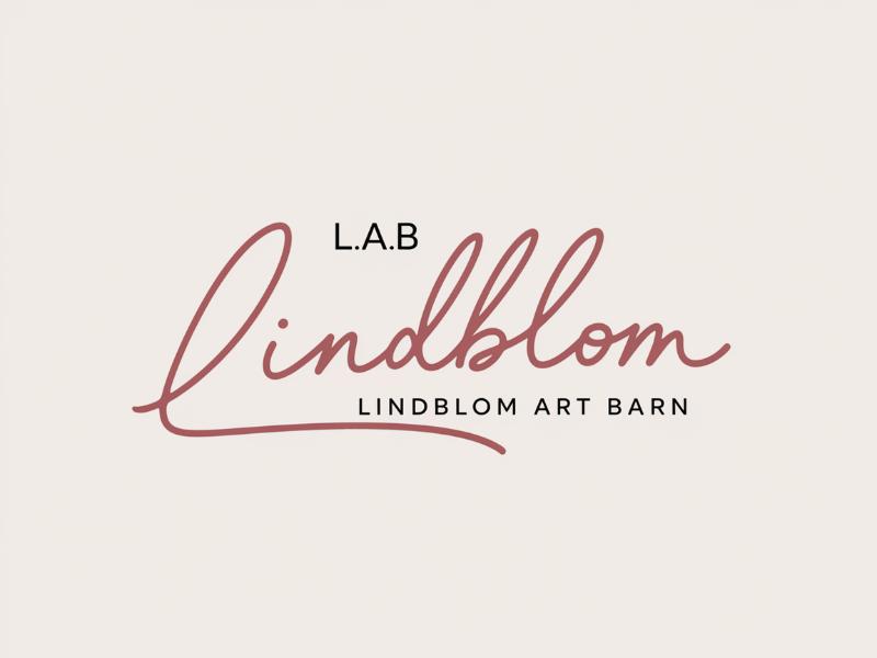 LINDBLOM.  Lindblom Art Barn logo design by Octavino Arianto
