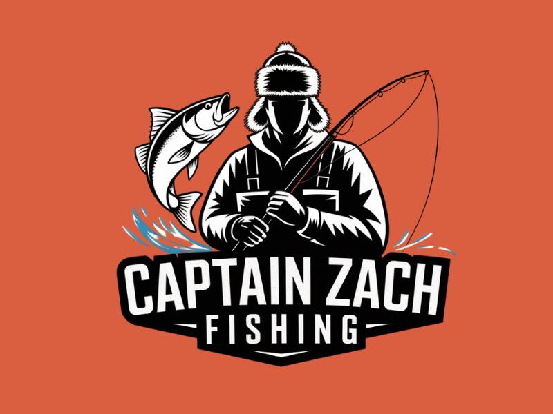 Captain Zach Fishing logo design by Bambang Bang