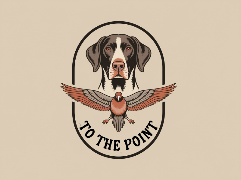 To The Point Gundogs logo design by Bambang Bang