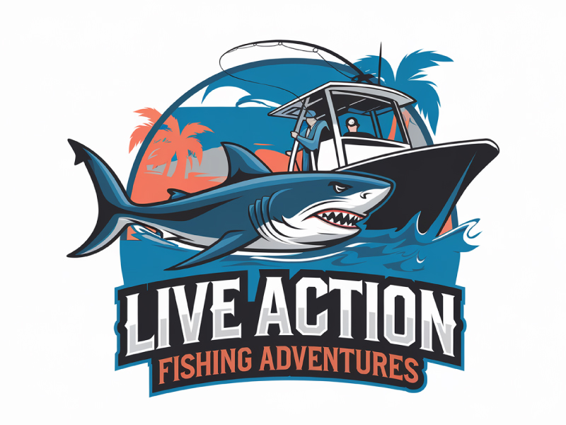 LIVE ACTION FISHING ADVENTURES logo design by BrightARTS