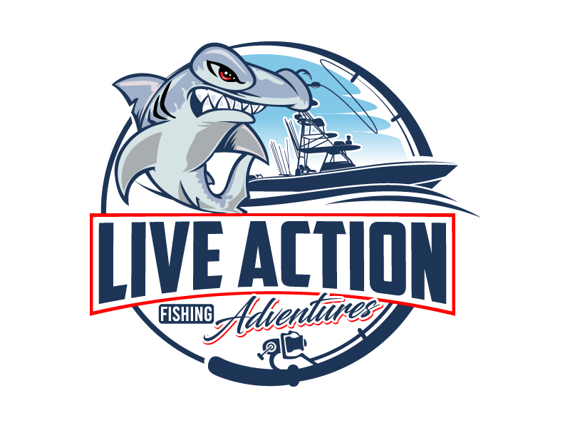 LIVE ACTION FISHING ADVENTURES logo design by wriddhi
