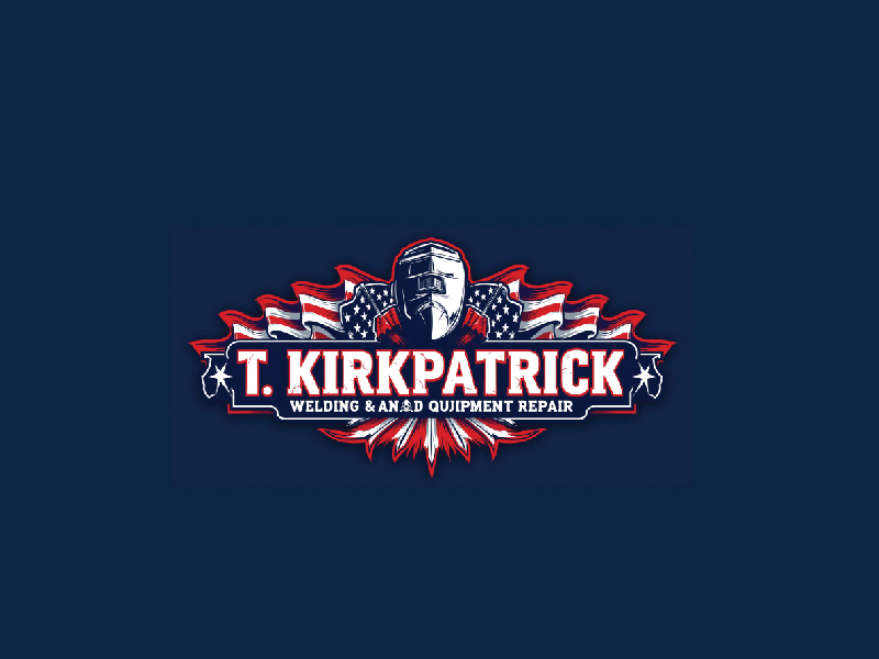 T. Kirkpatrick welding and equipment repair logo design by yondi