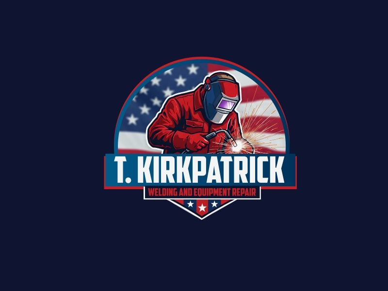 T. Kirkpatrick welding and equipment repair logo design by hasibhasan