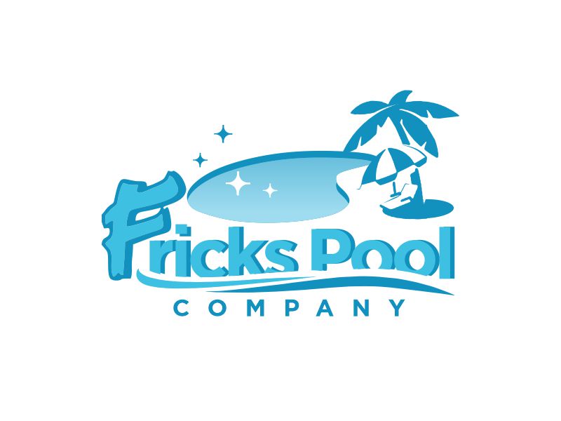 Fricks Pool Company logo design by M J