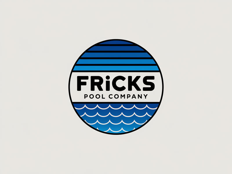 Fricks Pool Company logo design by navneet