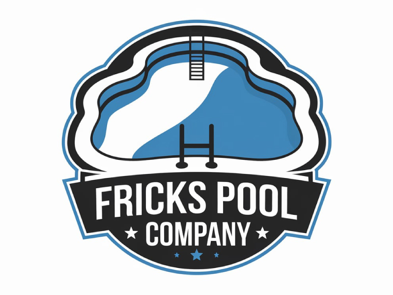 Fricks Pool Company logo design by BrightARTS