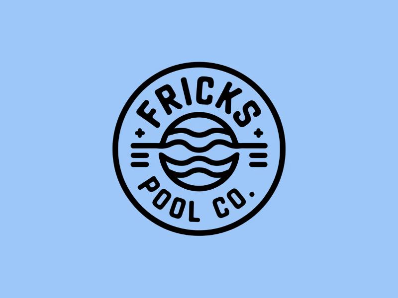 Fricks Pool Company logo design by maya